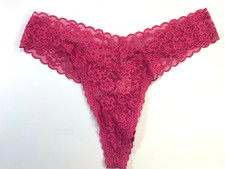 NWT Victoria's Secret THE LACIE Lace Strappy Back String Thong Panty Large
