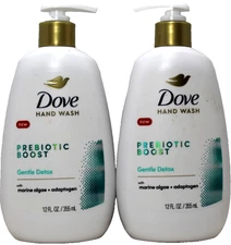 2PK Dove Prebiotic Boost Hand Wash Gentle Detox Fresh Herbal Scent 12 oz