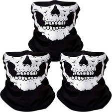 3Pcs Breathable Face Masks Skull Mask Seamless Balaclava Mask Headwear Scar