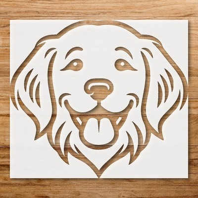 Elegant Golden Retriever Craft Stencil for Unique Design Projects - StencilAir