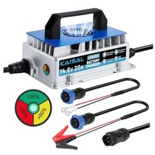 12V 20A Lithium Battery Charger 14.6V LiFePO4 Battery Charger IP67 Waterproof