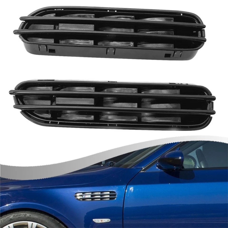 For BMW 5 Series E60 E61 M5 Front Wing Grille Cover Panels Replacement Pair - Image 2 of 4