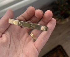 Vintage  Charles Revson 1970 Aldo Cipullo Gold Electroplate Love Bracelet