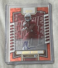 2023 Panini Absolute Rookies Michael Wilson #132 Orange Mosaic Sigs Auto /20