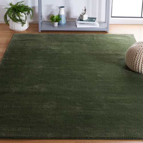 SAFAVIEH Revive Collection Area Rug - 9' x 12', Green, Solid Design, Non-Shed...