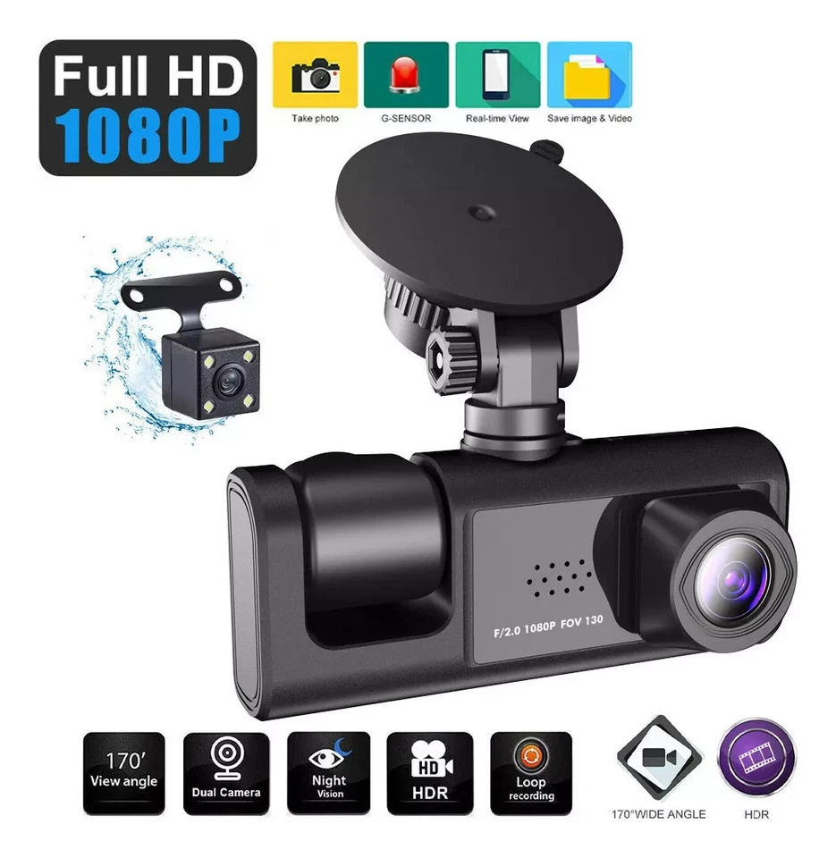 C309 Hd Three Recording Car Mounted Driving Recorder+wifi - Image 2 of 4