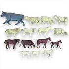 Vintage Marx Farm Animal Lot of 15 Horse Cow Calf Foal Mixed Western Lot Plastic