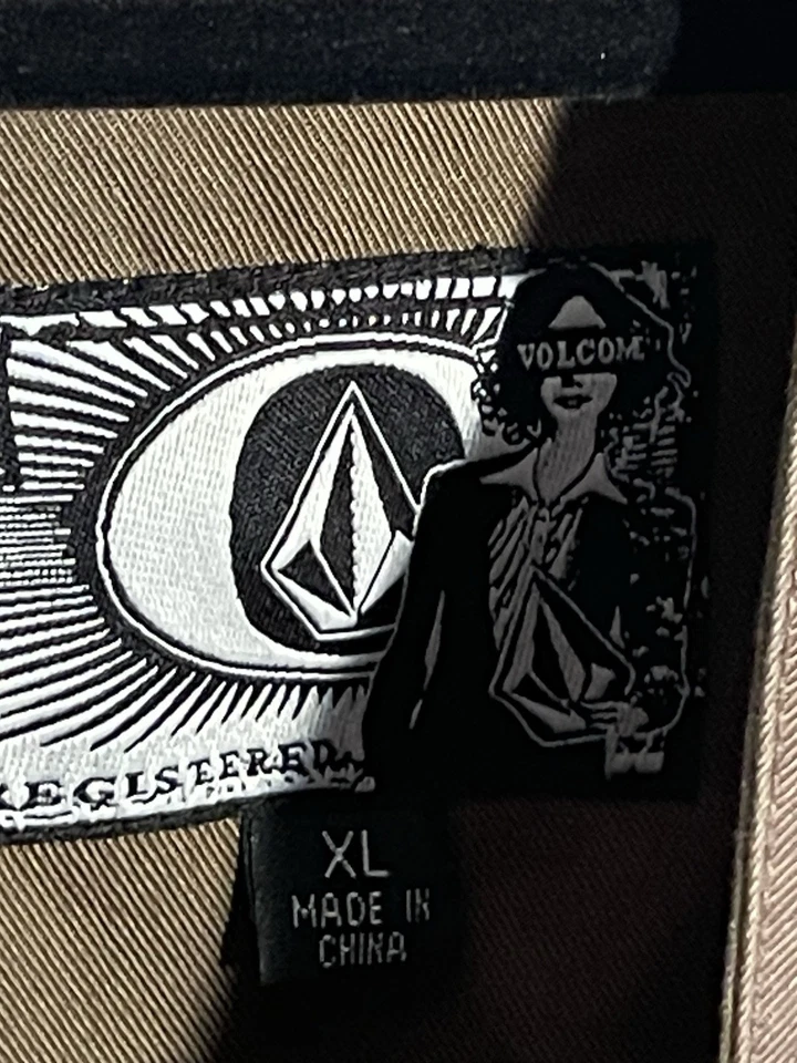 Volcom Jacket Mens XL Canvas Skater Trucker Work Wear Chore Coat Punk Y2K Zip Up - Image 2 of 4
