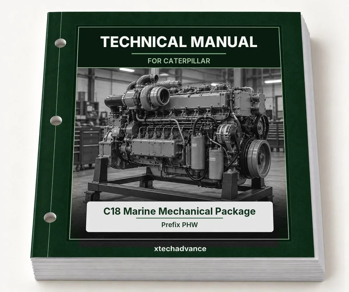 Technical Repair Manual fits Caterpillar C18 MarineMechanicalPackage Prefix PHW image 1