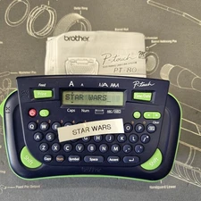 WORKING Brother Easy Use Compact P-Touch Label Maker PT-80..