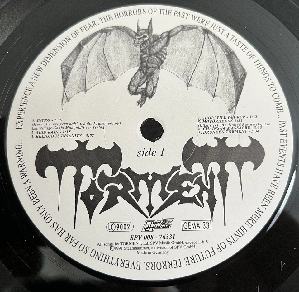 ✅ TORMENT • Experience a new Dimension of Fear 1991 VINYL/LP (Steamhammer) OiS - Bild 4 von 4