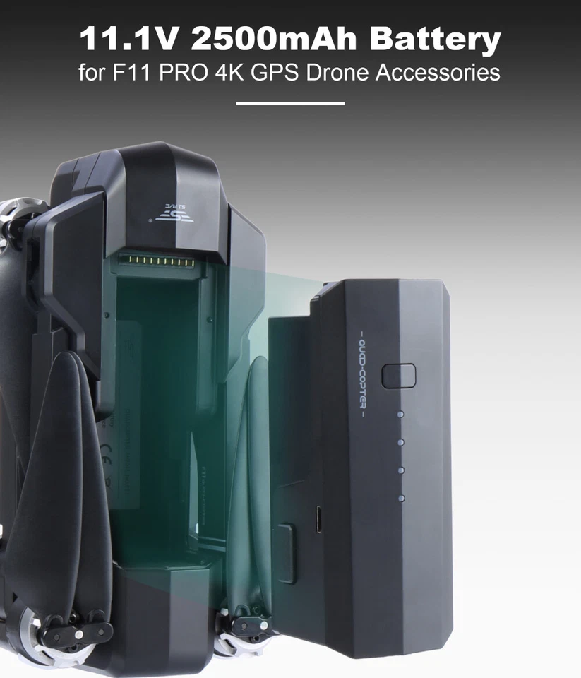 SJRC F11 PRO 4K GPS Drone Spare Parts 11.1V 2500mAh LiPo Battery for RC Drone - Image 3 of 4
