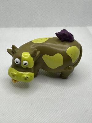 Battat Baa Baa Barn Farm Green 3  Cow With Purple Mouse Replacement Figure Toy