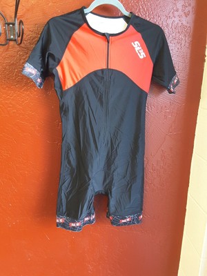  CYCLING Bib COMPRESSION SUIT WITH POCKET short sleeves Size large SLS3  FRT