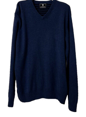 John Partridge Wollpullover blau Merino Kaschmir klassischer Pullover Golf Large sehr guter Zustand