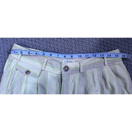 Maeve Striped Volume Culottes Wide Leg Yellow Size 12 Anthropologie - Picture 10 of 12