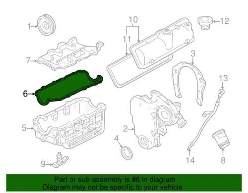 Junta de panela de óleo genuína GM 1993-2005 Buick Chevrolet Pontiac Oldsmobile 10182387 - Imagem 2 de 2