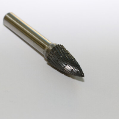 Carbide Burr HM Ø 12 Shaft 8 Mm Tapered End Mill Cutter For Dremel *375A-K*