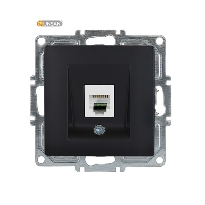 Gunsan Visage Telefon Steckdose 1-fach CAT3 Telefondose Schwarz 01283400157120