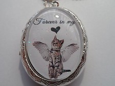 MEMORIAL CAT FOREVER IN MY HEART LOCKET-HIGH QUALITY