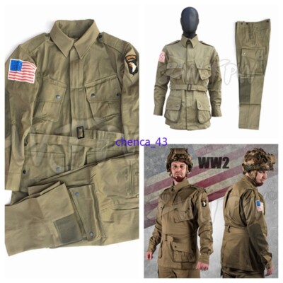 WW2 US M42 10182 Army Uniform Men's Solider Clothing Paratrooper