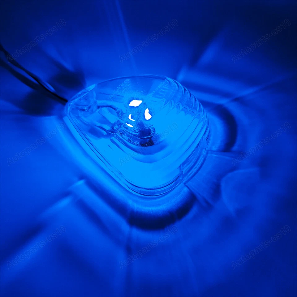 Комплект из 5 синих светодиодных габаритных огней для кабины 99–16 Ford F250 F350 F450 Super Duty - Изображение 3 из 4