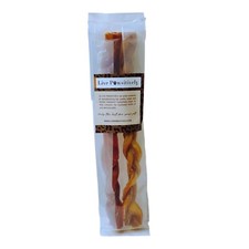 Live Pawsitively Braided Bully Sticks odorless dog chew made in USA