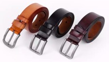 Mens Leather Belt Buffalo Leather for Jeans Suit 35mm Leather Belts 30'' to 60''
