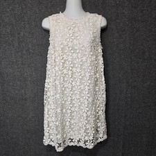 Dolce Vita Dress Womens Small Ivory Sleeveless A-Line Crochet Lace Overlay