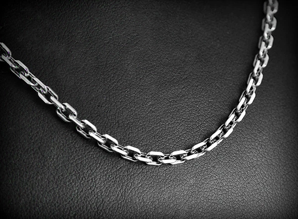 Chaîne Argent mailles Forçat -Dimensions à la demande- Envoi de France immédiat