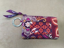 Vera Bradley Floral Fabric Coin / ID Purse with Key Ring