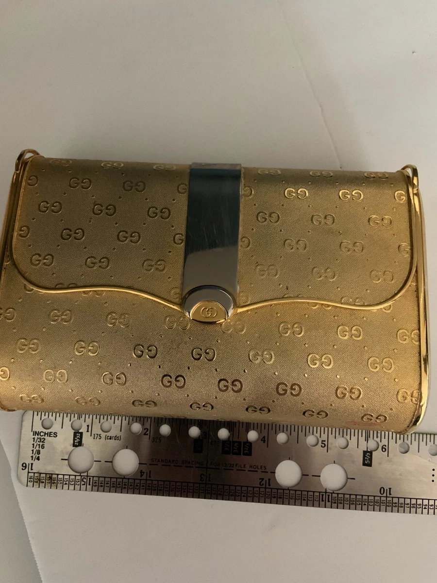 Gold shop gucci clutch
