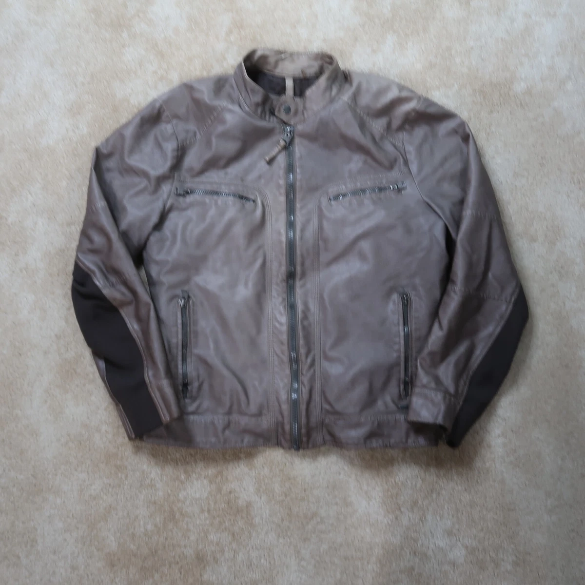 Calvin klein 2024 grey leather jacket