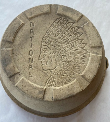 RARA ciotola in gres con capo indiano compagnia ceramica nazionale antica/vintage - Foto 2 di 8