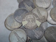 Drittes Reich, 10 x 5 RM Mark Silber, J.357 Kirche , Investment / Anlegerposten