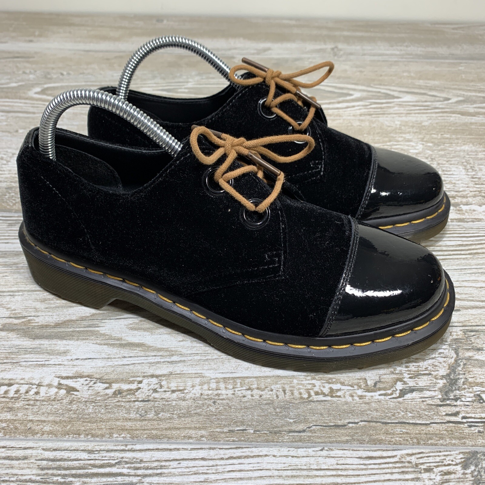 Dr. Martens Favour Black Velvet Patent 