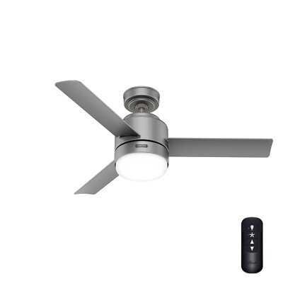 Aazon.co: Hunter Fan 44 Inch Casual atte Nickel Finish Indoor