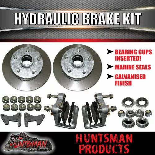 DIY 4200Kg Tri Axle Hydraulic Disc Braked Boat trailer Kit Dacromet Springs - Picture 7 of 11