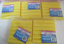 Magnetic Hair Rollers  5  12pks 15 / 16" YELLOW - LOT - NEW 