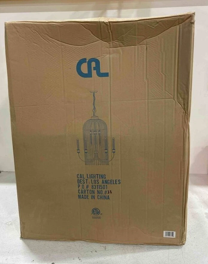 CAL Lighting Birdcage Metal Chandelier (Edison Bulbs Not included) MSRP $1,569 - Image 2 of 3