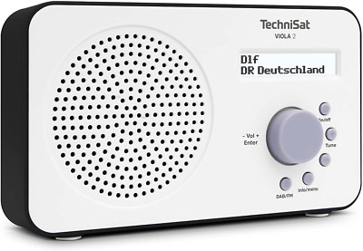 TechniSat VIOLA 2 Digital-Radio Lautsprecher UKW DAB+ LC-Display Tragbar Weiß