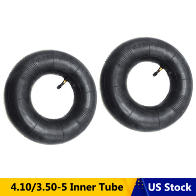 2 pack 4.10/3.50-5 Inner Tube 4.10-5 11X4.00-5 Tire Tubes TR87 Valve Bent Stem