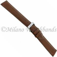 20mm Morellato Genuine Soft Calfskin Brown Stitched Padded Watch Band X-Long