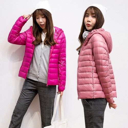Women's Packable Puffer Jacket 2024 - Lightweight Hooded Winter Coat, Windproof Duck Down Insulated Outerwear