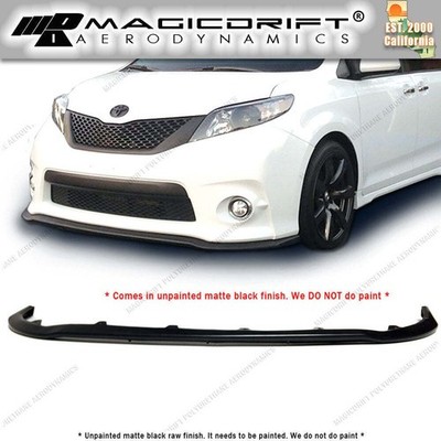 For 11-17 Toyota Sienna SE MiniVan JDM MP Style Front Bumper Chin Lip Urethane