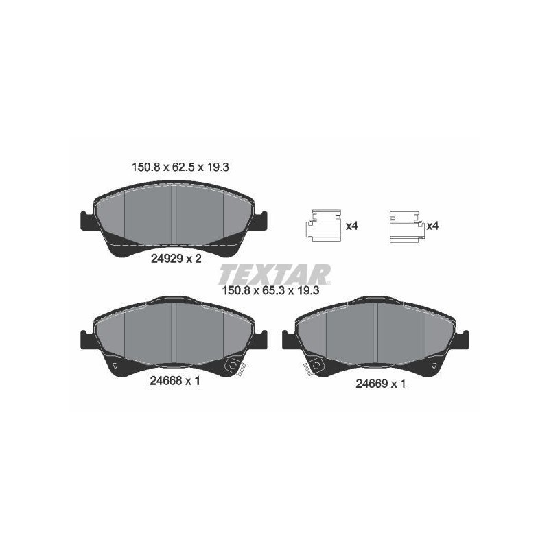 TEXTAR 2466801 Pastiglie freno anteriore per Avensis Verso Auris Corolla