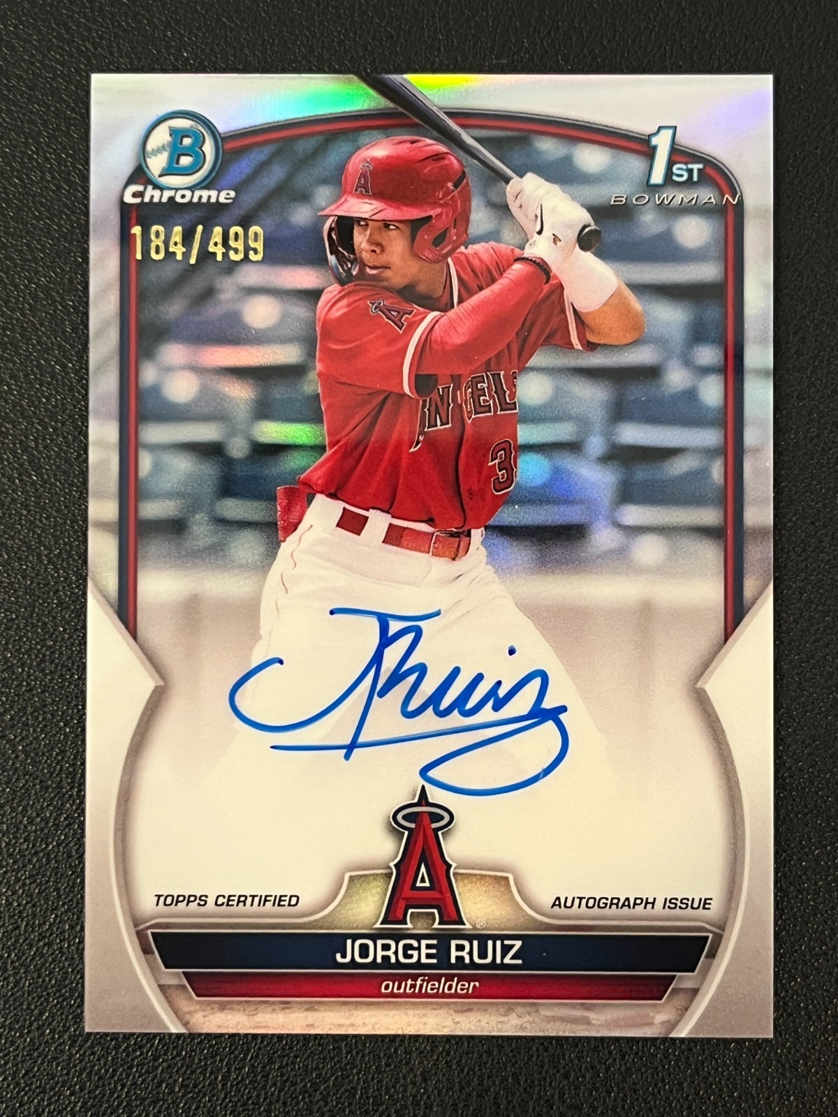 Jorge Ruiz 2023 Bowman Chrome 1st Auto Refractor /499 Angels