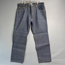 Vtg Levis 501 XX Straight Leg Button Fly Jeans Dark Wash 36x30 Haiti Blank Tag