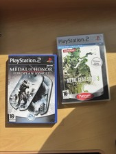 2x PS2 Games Metal Gear Solid 3 + Medal of Honor European Assault PAL