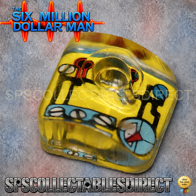 Vintage The Six Million Dollar Man Original Unterarm kleiner Chip um 1974 KOSTENLOSER VERSAND + VERPACKUNG